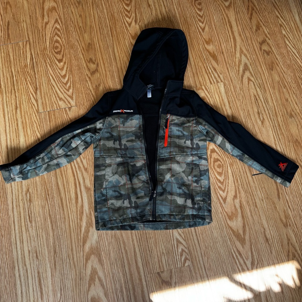 ZeroXposur Camouflage and Black Kids Hoodie